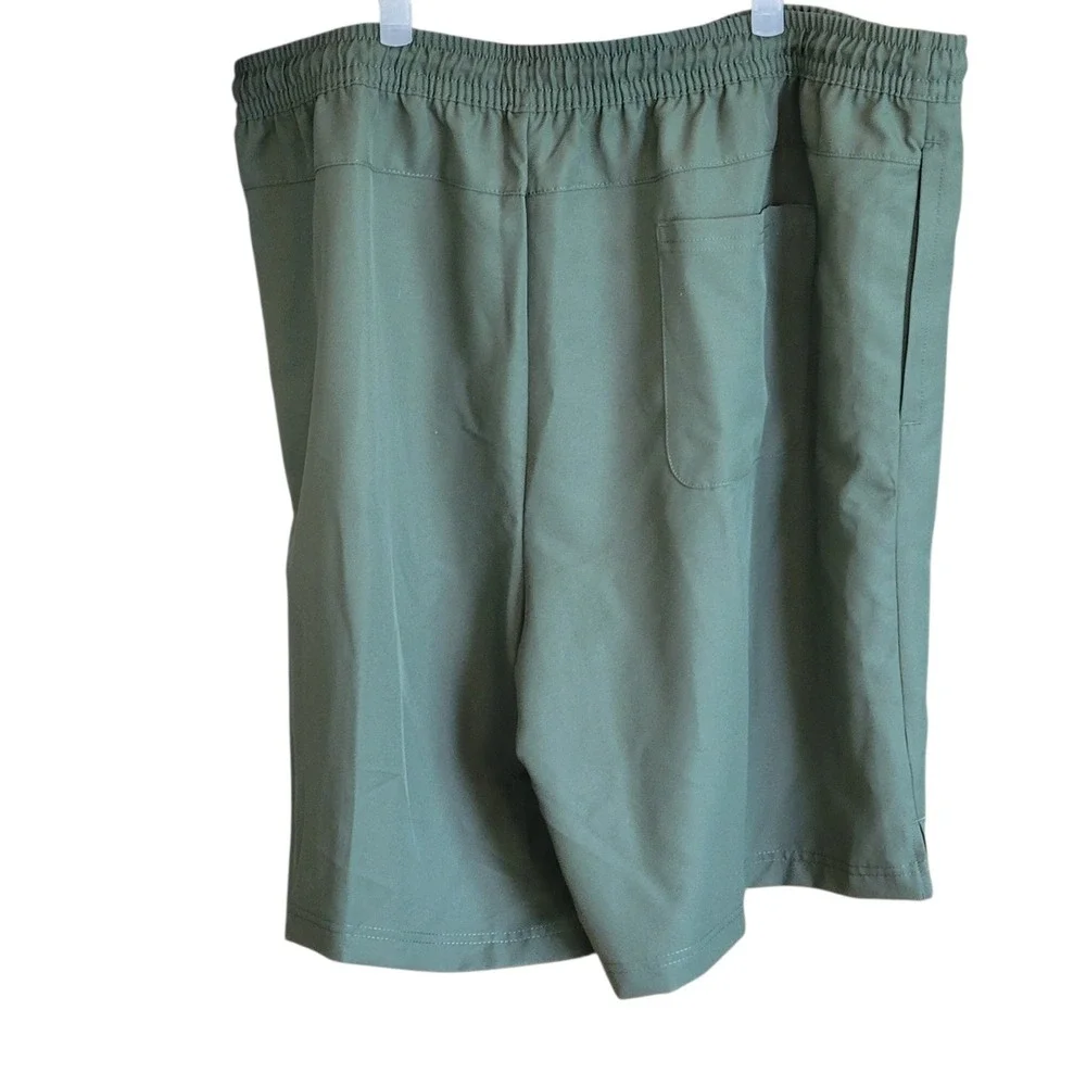 Xersion Mens Athletic Shorts Elastic Waist Drawstring Size XL Navy & Green New
